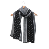 THE MONARCHIC LOGO MONOCHROME WOOL SCARF